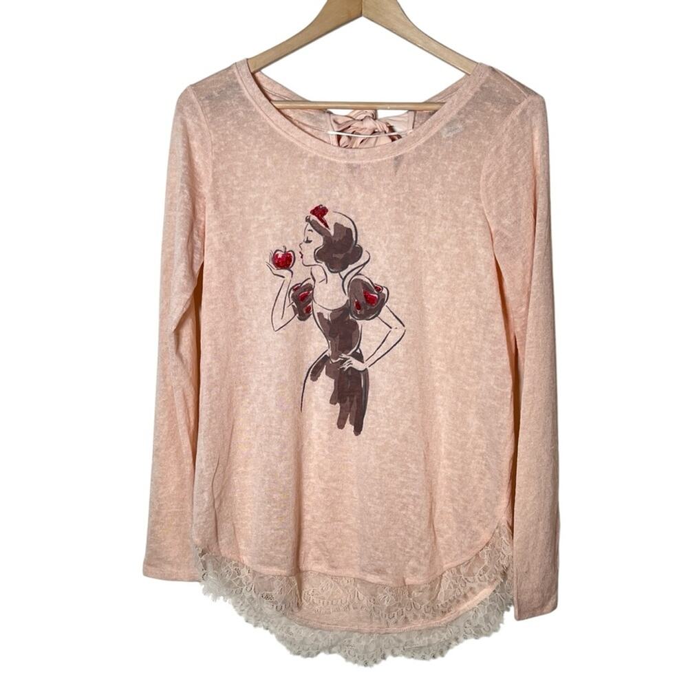 Disney brand pink Snow White top shirt sweater size small S B172